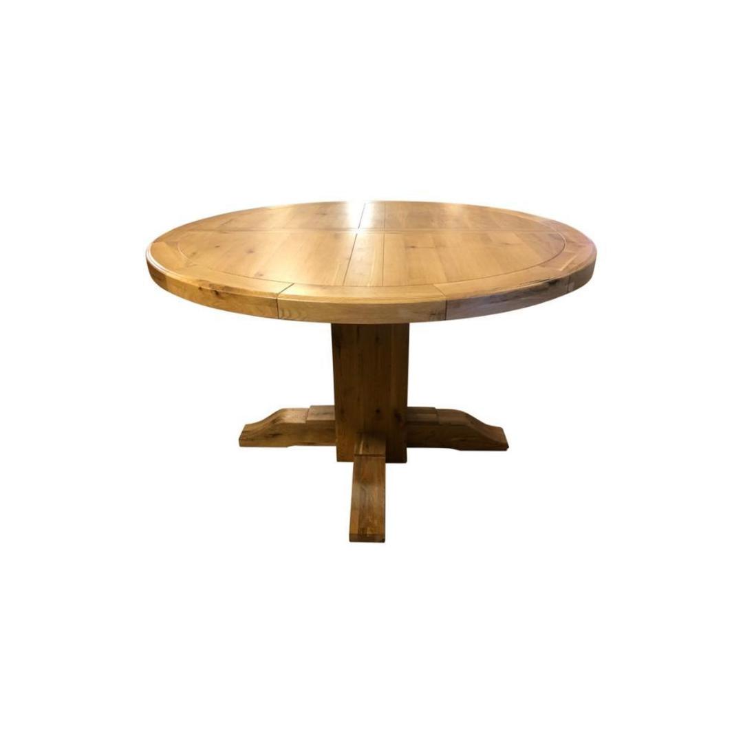 Oak Round Extension Table 125-180cm image 0